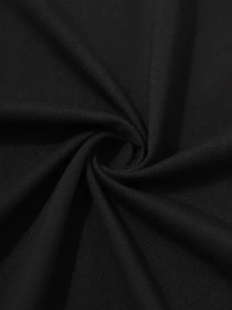 20/1 Penye Compack Sarj %1 Baskılı Oversize Bisiklet Yaka Kısa Kol Yazlık T-shirt - Siyah