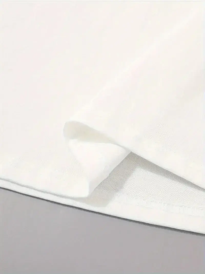 20/1 Penye Compack Sarj %1 Baskılı Oversize Bisiklet Yaka Kısa Kol Yazlık T-shirt - Beyaz