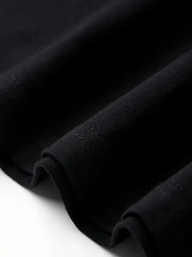 Güneş Gözlüğü Grafikli Karikatür Tavşan Oversize Kısa Kollu Tişört Çift Tişört, İlkbahar Ve Yaz- Siyah