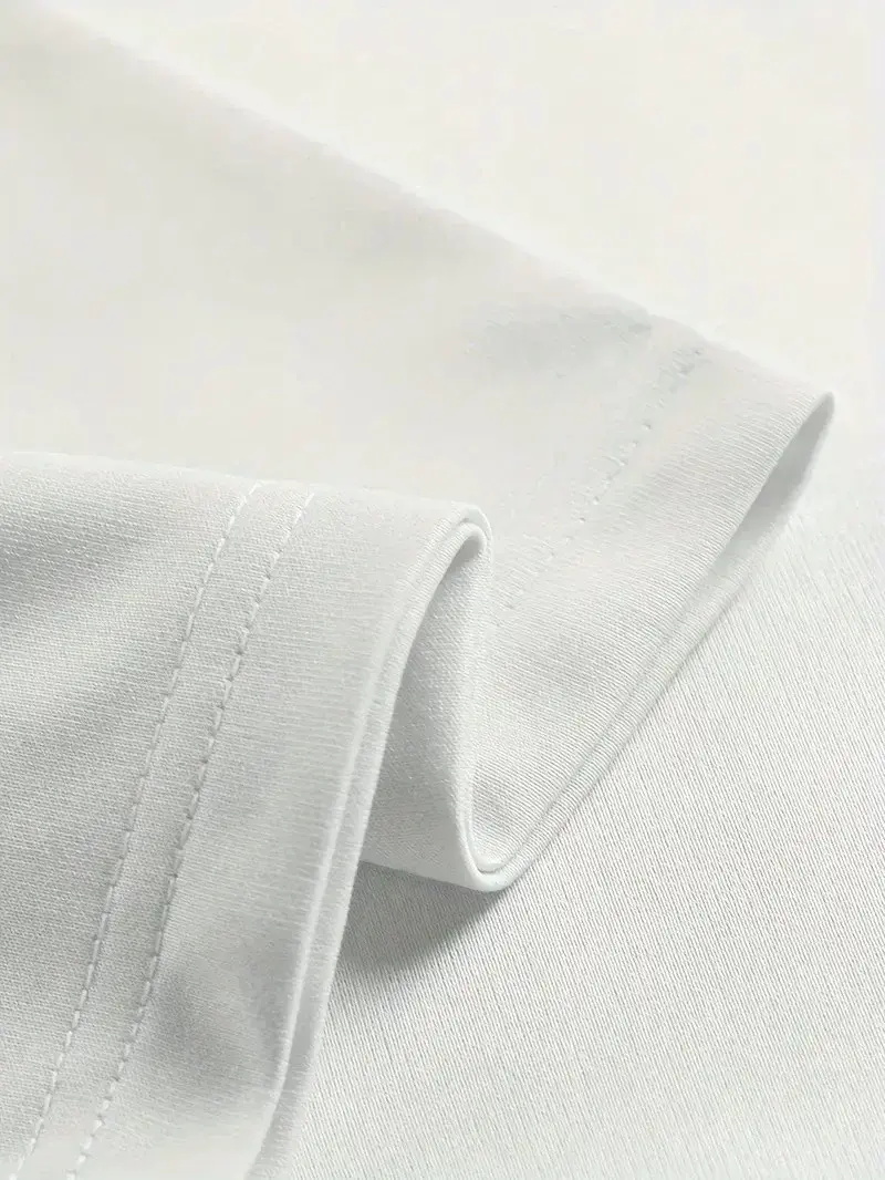 20/1 Penye Compack Ön Arka Ejder Baskılı Oversize Bisiklet Yaka T-shirt - Beyaz