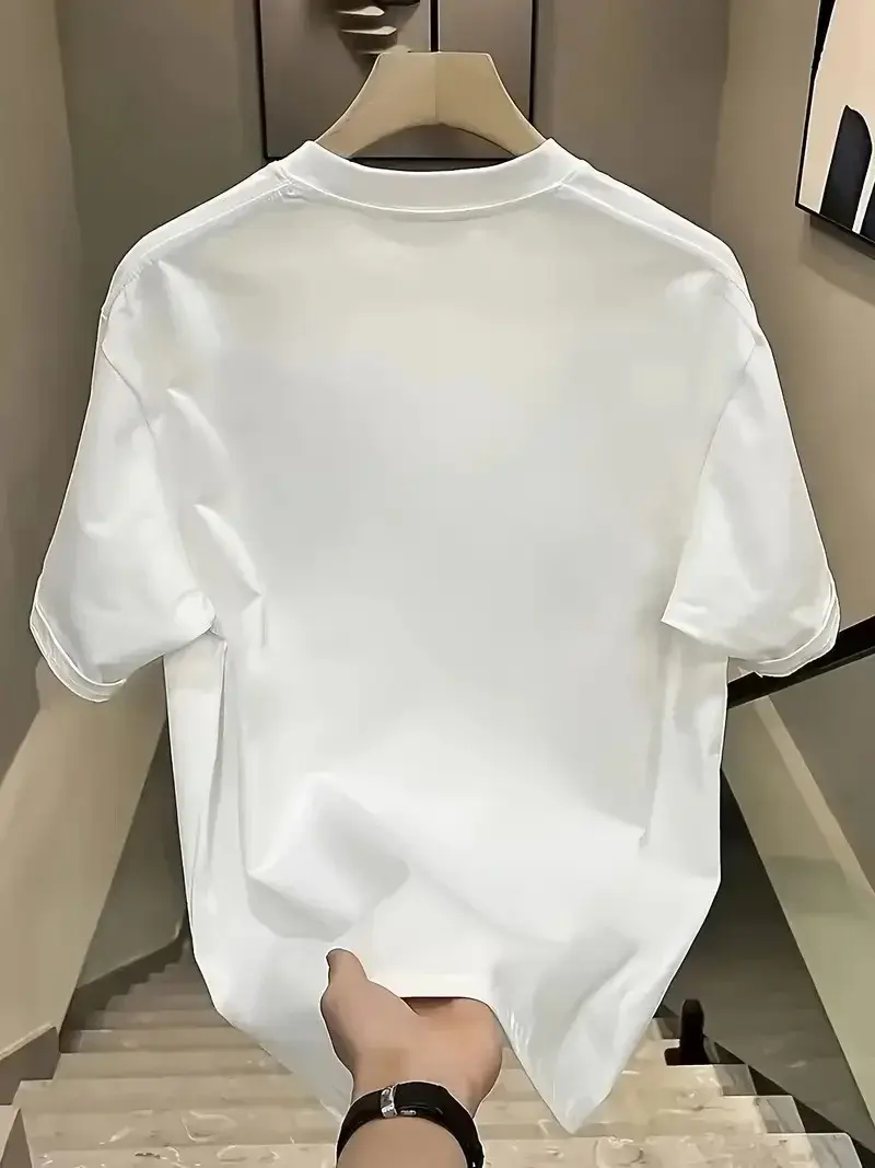 Day One Baskılı Oversize Bisiklet Yaka T-shirt - Beyaz