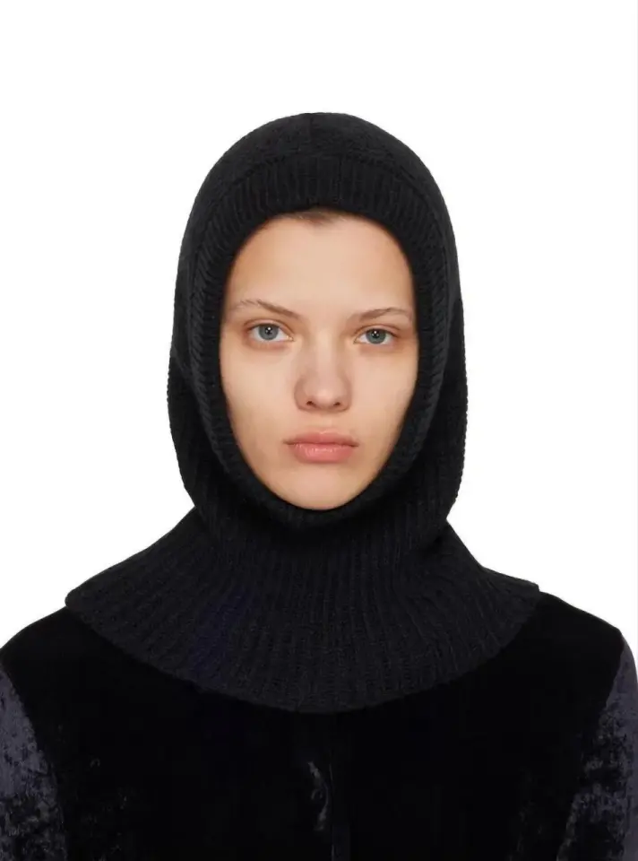 Kışlık Tam Kalıp Boğazlı Dokuma Triko Bere - Siyah