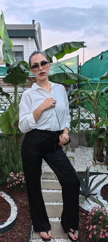 Beyaz %100 Pamuklu Gömlek