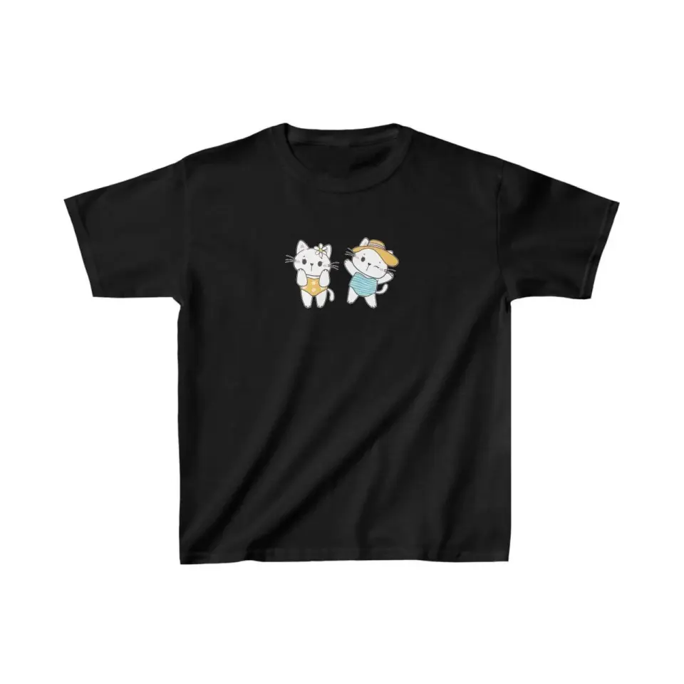 Unisex Çocuk Baskılı T-Shirt - Siyah