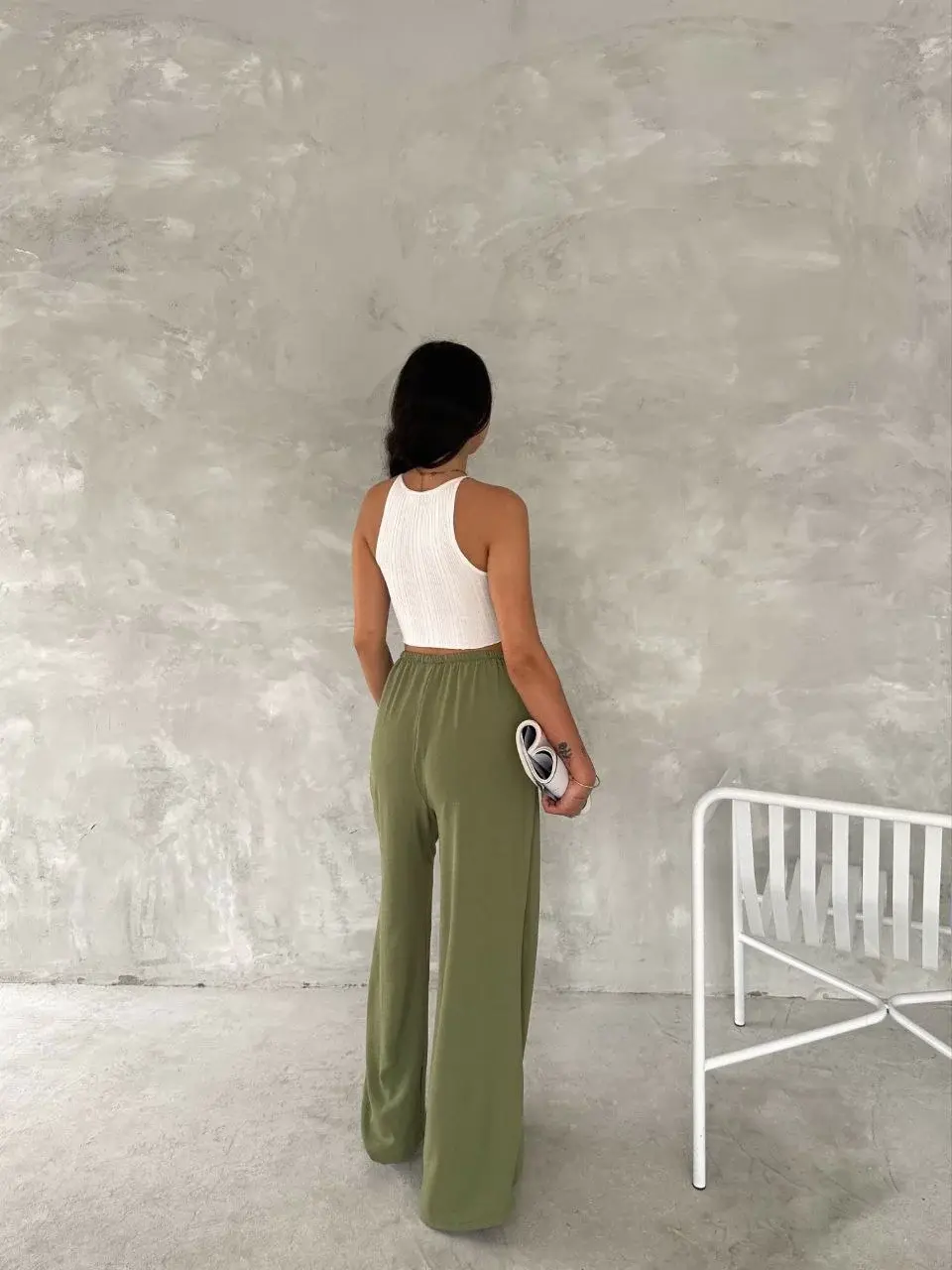 Ayrobin Oversize Kadın Pantalon - Mint Yeşili